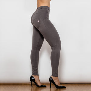 37037MWOK Shascullfites Middle Waist Olive Knitted Leggings
