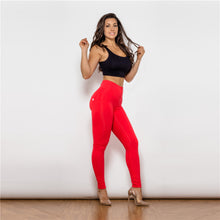 Load image into Gallery viewer, 44044HWRK Shascullfites High Waist Red Knitted Leggings
