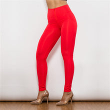 Load image into Gallery viewer, 44044HWRK Shascullfites High Waist Red Knitted Leggings