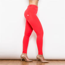 Load image into Gallery viewer, 45045MWRK Shascullfites Middle Waist Red Knitted Leggings