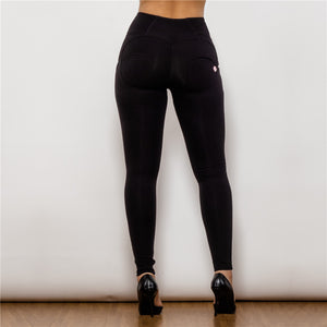 48048HWBK Shascullfites High Waist Black Knitted Leggings