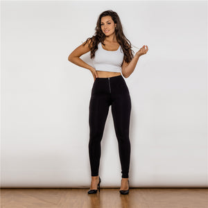 48048HWBK Shascullfites High Waist Black Knitted Leggings