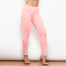Load image into Gallery viewer, 75045MWPK Shascullfites Middle Waist Pink Knitted Leggings