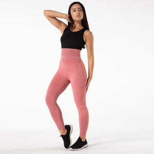 SSL020 Shascullfites Melody Scrunch Butt Running Training Leggings Seamless Yoga Pants High Waist Belly Control Sports Leggings Pink