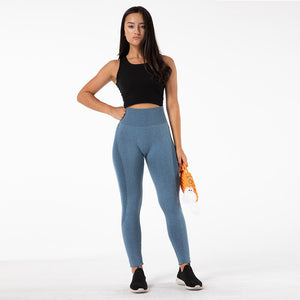 SSL017 Shascullfites Melody Yoga Leggings Women Gym Pants Seamless Solid Sports Leggings High Waist Push Up Leggings Running Tights Gym
