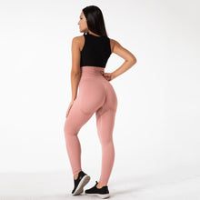 Load image into Gallery viewer, SSL011 Shascullfites Melody Women Yoga Pants Solid Fitness Gym Tights High Waist Workout Push Up Sports Leggings Seamless Trousers Pink