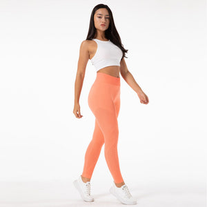 SSL001 Shascullfites Melody Seamless Yoga Pants Hollow Out Push Up Leggings For Women Sport Fitness Coral Red Yoga Legging High Waist