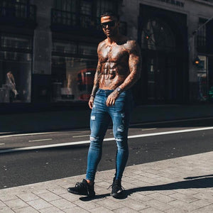 77DblueJR Shascullfites Dark Blue Jeans Ripped