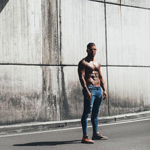 Load image into Gallery viewer, 77DblueJR Shascullfites Dark Blue Jeans Ripped