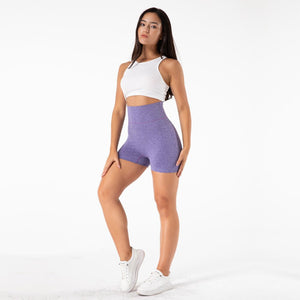 SSL005 Shascullfites Melody Seamless Sports Shorts For Women Hip Push Up Short Tummy Control Workout Fitness High Waist Gym Yoga Shorts