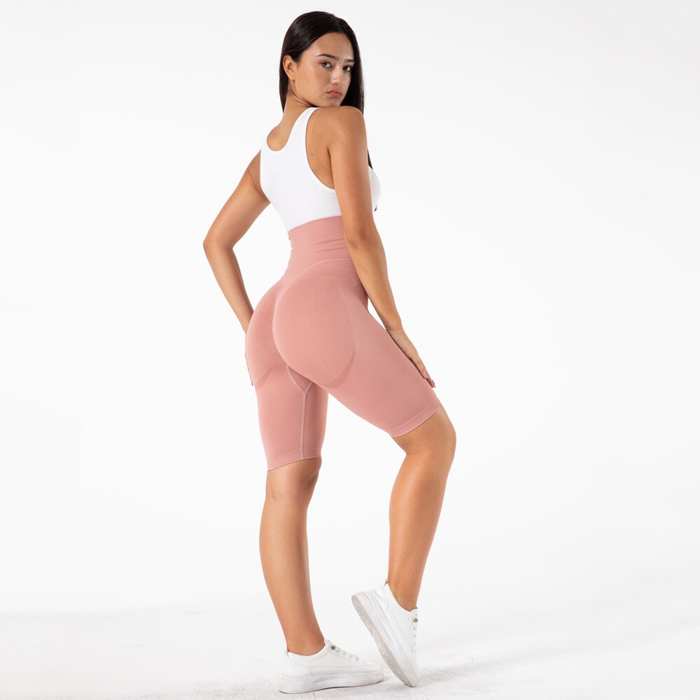 SSL008 Shascullfites Melody Women Yoga Shorts Sports Running Seamless Fitness Workout Squat Exercise Gym Lifting High Waist Shorts