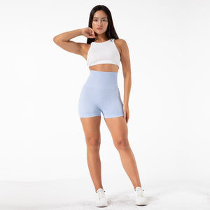 SSL003 Shascullfites Melody Seamless High Waisted Workout Shorts Women Stretchy Athletic Shorts Soft Women Fitness Yoga Biker Shorts