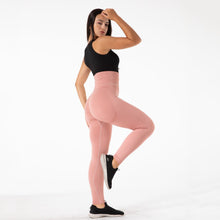 Load image into Gallery viewer, SSL011 Shascullfites Melody Women Yoga Pants Solid Fitness Gym Tights High Waist Workout Push Up Sports Leggings Seamless Trousers Pink