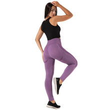 Load image into Gallery viewer, SSL015 Shascullfites Melody Gym Yoga Pants Women Fitness High Waist Seamless Leggings Sportswear Purple Workout Sport Tights Activewear