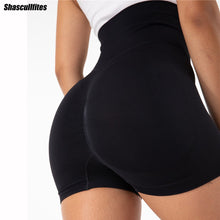 Load image into Gallery viewer, SSL007 Shascullfites Melody Seamless Sports Shorts Women Summer High Waist Tight Gym Squat Proof Tummy Control Workout Running Shorts