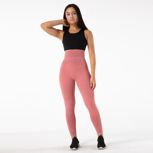 SSL020 Shascullfites Melody Scrunch Butt Running Training Leggings Seamless Yoga Pants High Waist Belly Control Sports Leggings Pink