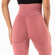 Load image into Gallery viewer, SSL020 Shascullfites Melody Scrunch Butt Running Training Leggings Seamless Yoga Pants High Waist Belly Control Sports Leggings Pink