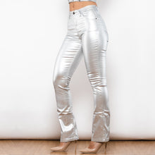 Load image into Gallery viewer, 603SCWWFP Shascullfites Silver Coated And Waxed Wet Flared Pants