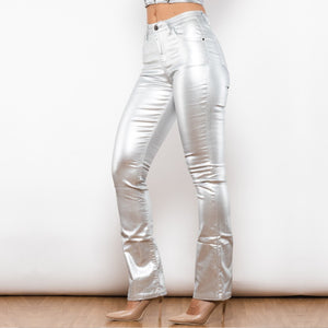 603SCWWFP Shascullfites Silver Coated And Waxed Wet Flared Pants