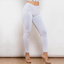 Load image into Gallery viewer, 1013WJMJ Shascullfites White Jeans Middle Waist Jeggings