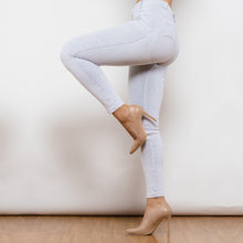 Load image into Gallery viewer, 1013WJMJ Shascullfites White Jeans Middle Waist Jeggings