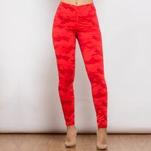 Load image into Gallery viewer, 2121RluluCPHP Shascullfites Red lulu Camo Printed Hight Waist Pants