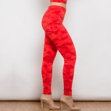 Load image into Gallery viewer, 2121RluluCPHP Shascullfites Red lulu Camo Printed Hight Waist Pants