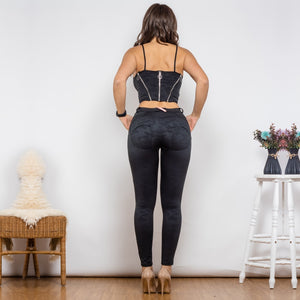 T2120 Shascullfites lulu Black Women Two Piece Set Camo Print Zipper Crop Top Sexy Slim Party Nightclub Outfits