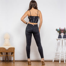 Load image into Gallery viewer, T2120 Shascullfites lulu Black Women Two Piece Set Camo Print Zipper Crop Top Sexy Slim Party Nightclub Outfits