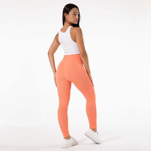 SSL001 Shascullfites Melody Seamless Yoga Pants Hollow Out Push Up Leggings For Women Sport Fitness Coral Red Yoga Legging High Waist