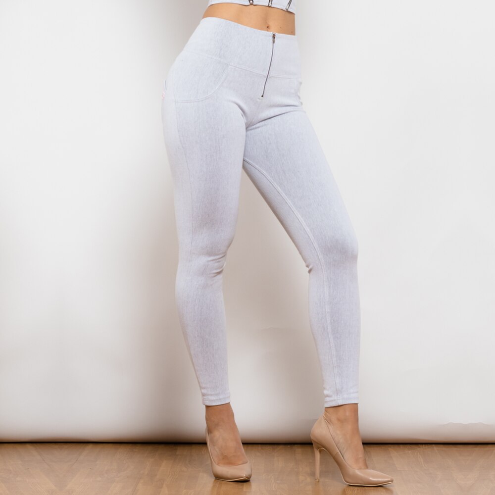 Melody High Waist Pants Bum Lift Leggings-White - Buy Melody Jeans
