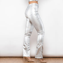 Load image into Gallery viewer, 603SCWWFP Shascullfites Silver Coated And Waxed Wet Flared Pants