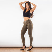 Load image into Gallery viewer, 94094JWMLJ Shascullfites Jasper Washed Middle Waist Lifting Jegging